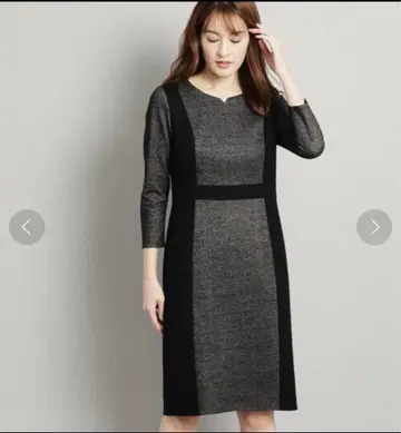 COUP DE CHANCE 쿠 드 샹스 트위드 패턴 저리 원피스