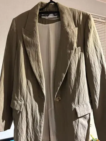 ZARA 올리브 그린 롱 자켓