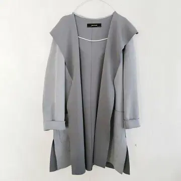 [ ZARA BASIC 후드 부착 롱 코트 ] 그레이 L 사이즈