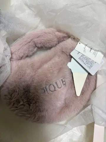 GELATO PIQUE 퍼 핸드백 핑크