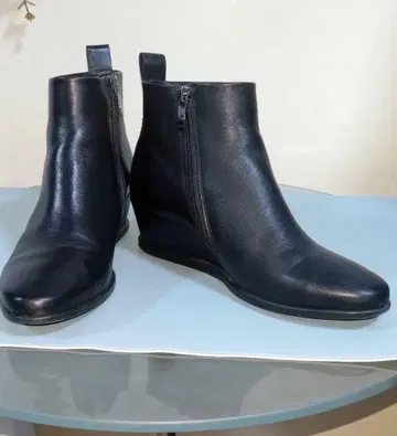 ecco 숏부츠 36 블랙 가죽