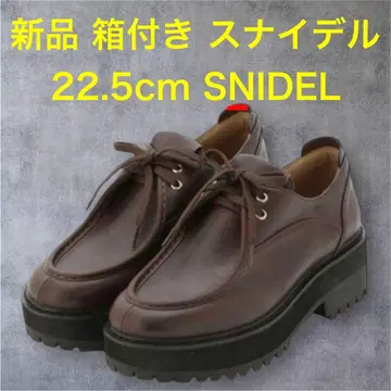 새상품 택 박스 포함 SNIDEL 스나이델 레이스업 로퍼 브라운