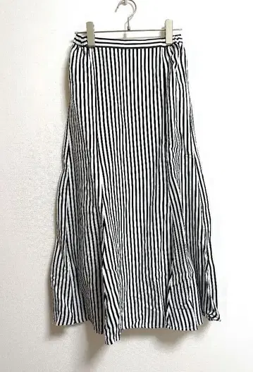 라운지 드레스 린넨 플레어 스커트 화이트