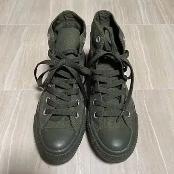 컨버스 올스타 여성용 카키 모노컬러 하이컷 스니커즈