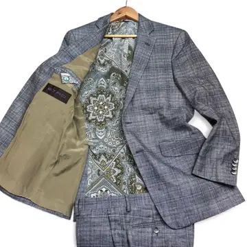 컨디션 최상 에트로 셋업 수트 페이즐리 실크 사이즈 48