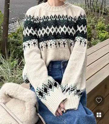 NUGU 노르딕 무늬 니트 스웨터
