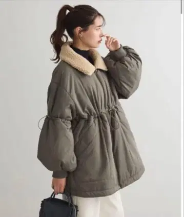 greenparks 충전솜 스탠드 카라 밀리터리 코트
