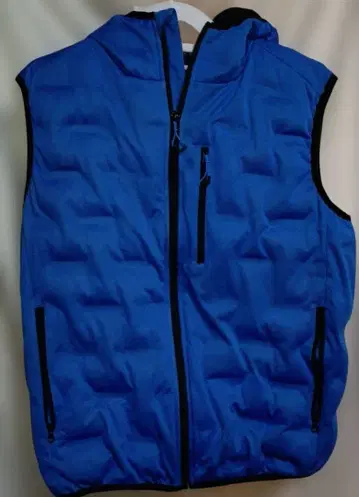 TULTEX 후드 부착 다운 베스트 L 파랑 남성용