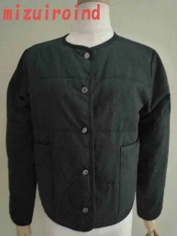 새상품급 미즈이로 인드 충전솜 퀼팅 자켓 F 프리 블랙 계열