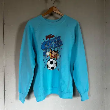 80s 마이티 마우스 맨투맨 블루 USA제 L