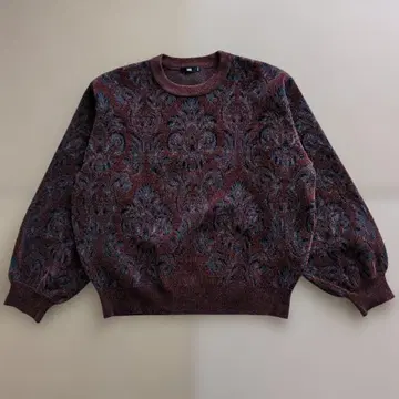 [ HARE ] 다마스크 패턴 몰 니트 풀오버 레드 S 사이즈