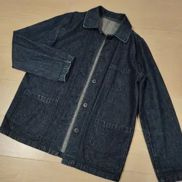 무인양품 다크 블루 데님 블레이저 자켓
