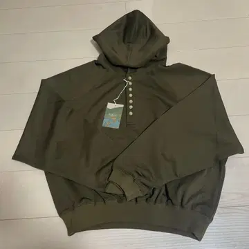 B.BALLSY 올리브 후드 부착 후드티