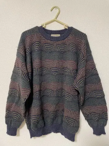 폴 스튜어트 기하학 패턴 스웨터 M