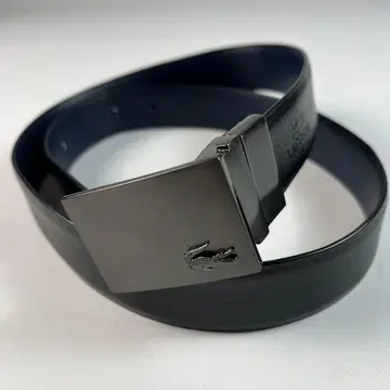 LACOSTE 벨트 가죽 소가죽 천연 가죽 리버서블 블랙 네이비