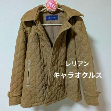 캐릭터 오큘러스 베이지 퀼팅 자켓