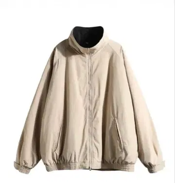 bonbon store 베이지 플리스 나일론 자켓
