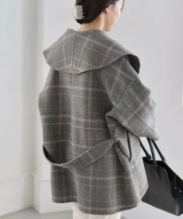 [ 오늘 삭제 ] 쉽스 quaranciel 리버 케이프 코트 체크