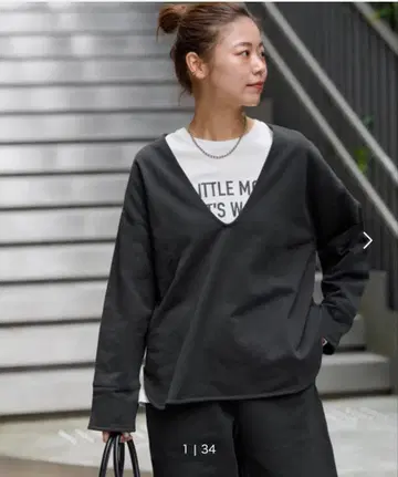 JOURNAL STANDARD relume 클리어 쭈리 딥 V 풀오버