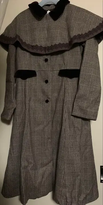 axes femme 포에틱 새상품 케이프 포함 클래식 코트 브라운 M