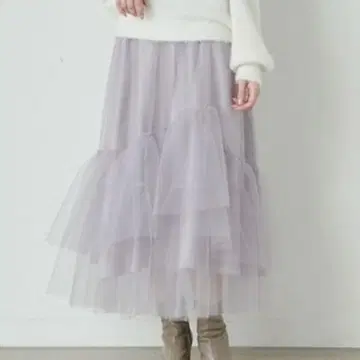 snidel 티어드 샤샤 스커트