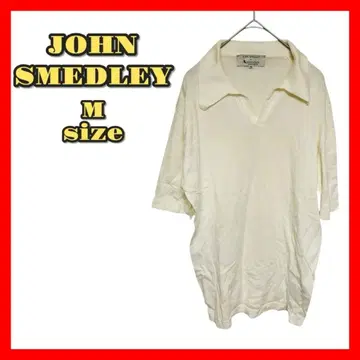 [ JOHN SMEDLEY ] M 사이즈 여성용 피케 셔츠 화이트 반팔