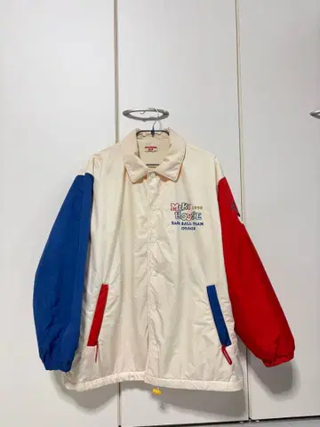 미키 하우스 컬러 블록 자켓 M 남성용 여성용 성인