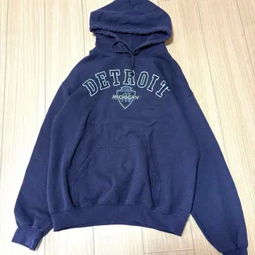 길단 DETROIT MICHIGAN 플리스 후드티 네이비 M 1175번