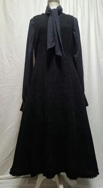 팬시 트위드 오버롤 스커트