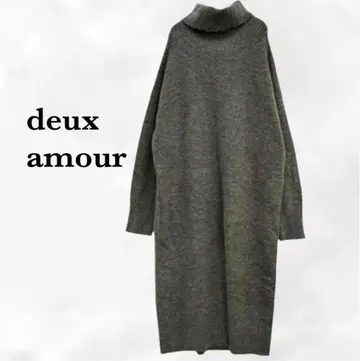 롱 원피스 [두자무르] [M~L] 그레이 니트 터틀넥