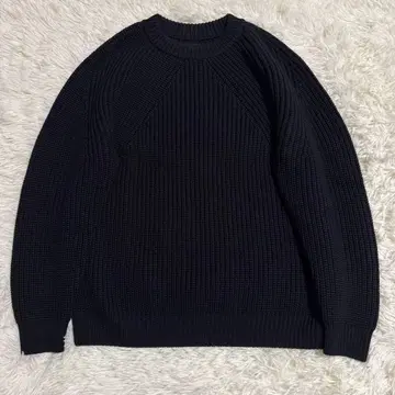 바토너 BATONER 시그니처 크루넥 니트 블랙 S