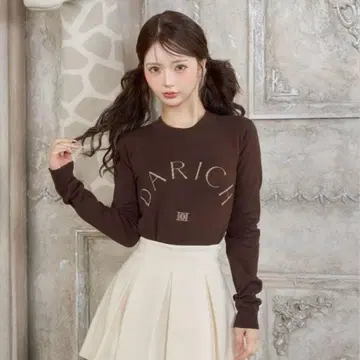 DARICH 다리치 브라운 로고 긴팔 니트