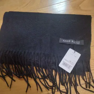 ANNE KLEIN 캐시미어 100% 블랙 머플러