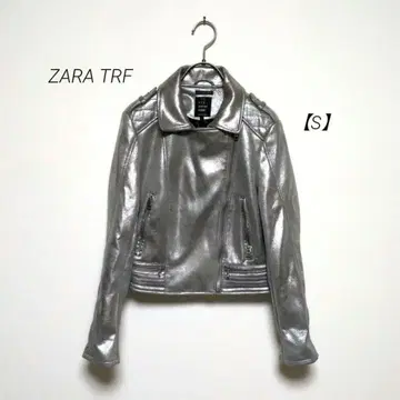 ZARA TRF 자라 [ S ] 더블 라이더스 실버 광택 여성용