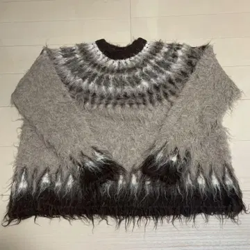 CAMPHOR WOOD 오버 사이즈 스웨터 그레이/블랙