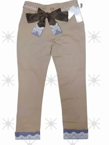 레어 액시즈팜 새시 벨트 포함 치노 팬츠 베이지 택 포함