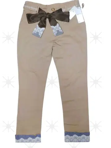 레어 액시즈팜 새시 벨트 포함 치노 팬츠 베이지 택 포함