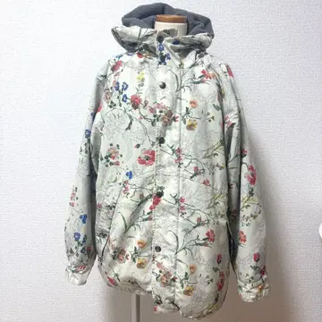 SUPER HAKKA 꽃무늬 충전솜 코트 블루종 보아