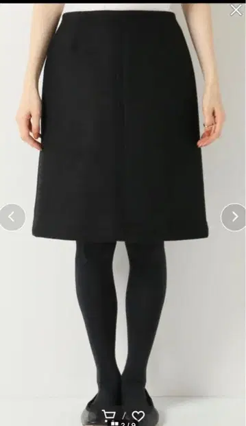 IENA 이에나 멜톤 사다리꼴 스커트 블랙 40