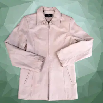 가죽 자켓 [ 천연 가죽 ] 베이지 M 사이즈 NobleLady