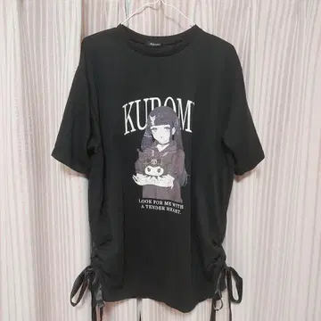쿠로미 애니메이션 캐릭터 T셔츠 L 사이즈 블랙