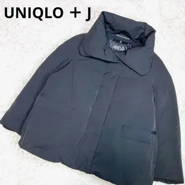 컨디션 최상 유니클로 +J 하이브리드 다운 자켓 블랙 L