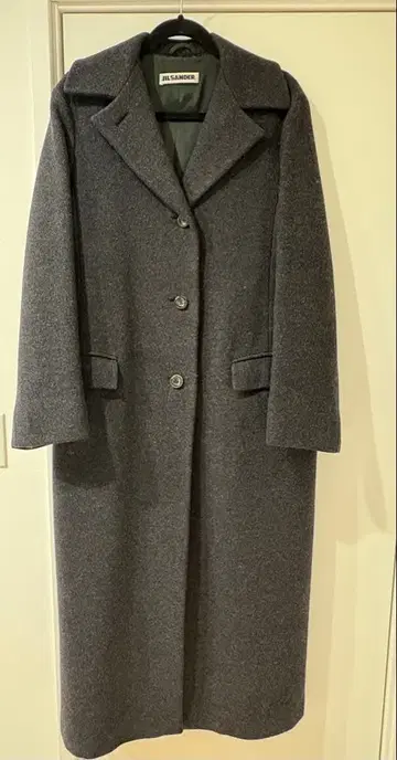질 샌더 울 롱 코트