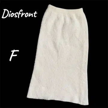 Diosfront 샤기 니트 A라인 스커트 롱 스커트