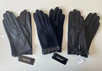 택 포함 새상품 3쌍 세트! 소니아 리키엘 여성 장갑 큐빅 스팽글