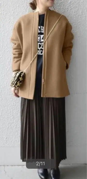 SHIPS 노카라 자켓 베이지 38