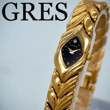 285 작동 GRES 여성용 시계 그레 1P 다이아 골드 블랙