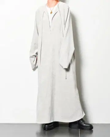 새상품 CITYSHOP 벨벳 카프탄 드레스 그레이