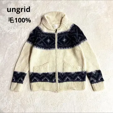 ungrid 언그리드 카우친 스웨터 모 100% 집업