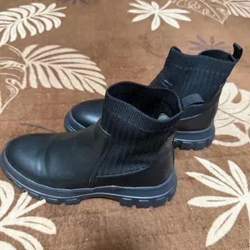 oriental traffic 블랙 사이드 고어 부츠 M 사이즈